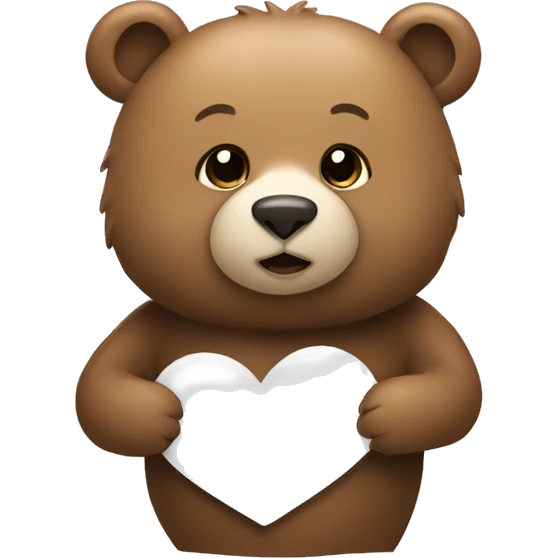 Bear with white heart  emoji