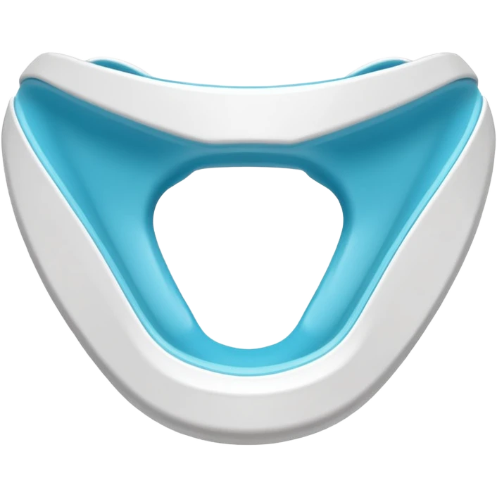 MMA mouthguard object icon, protective mouthguard, glossy plastic, 3D cartoon, mobile game icon style, centered, clean background, no text, no watermark
 emoji