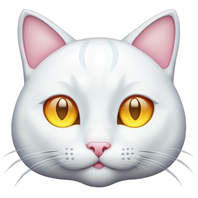 white cat luminous emoji