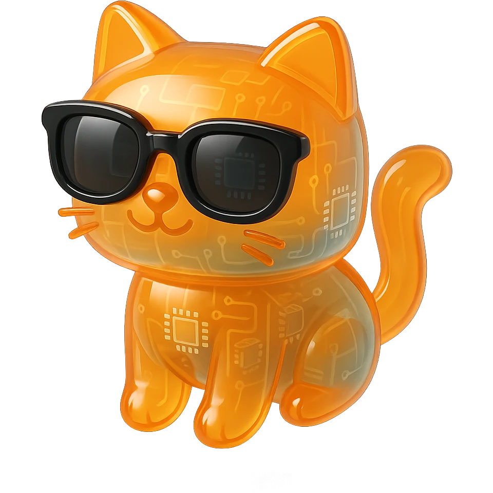 Cat wearing sunglasses emoji