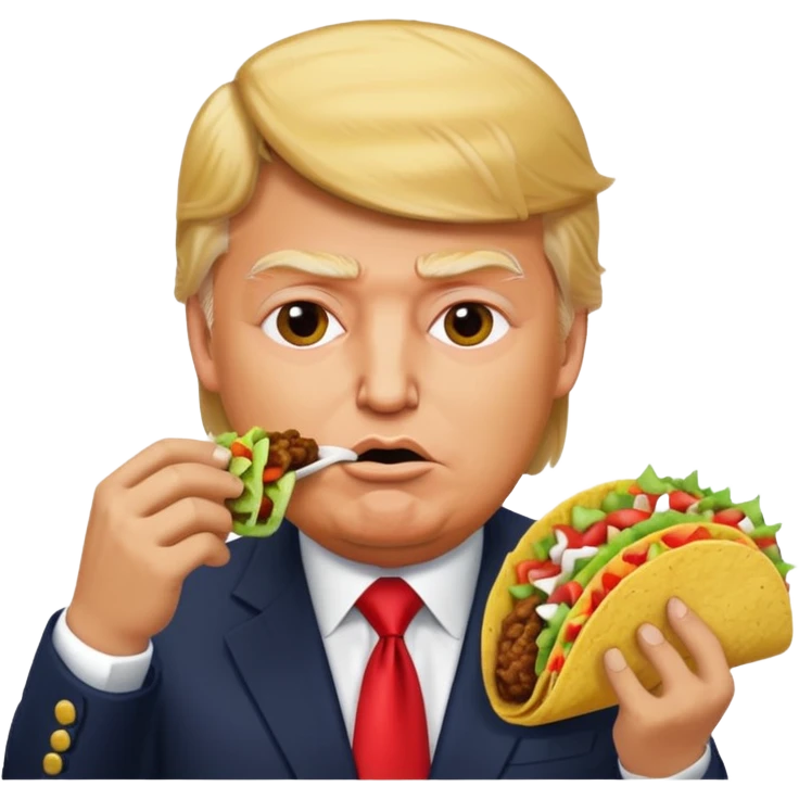 Donald Trump eating tacos emoji