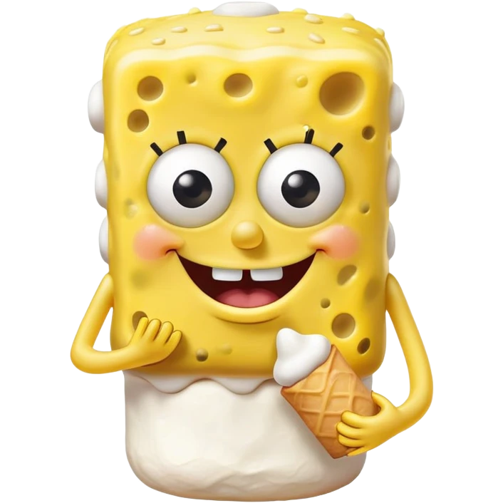 Marshmallow eating SpongeBob emoji