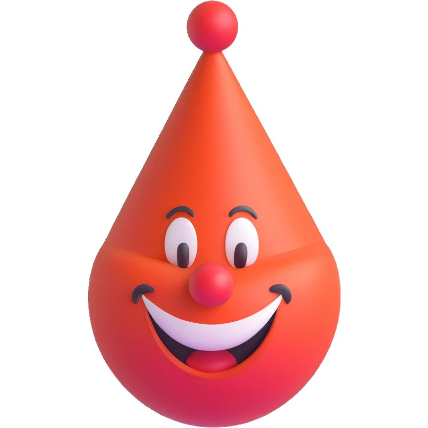 clown's nose emoji