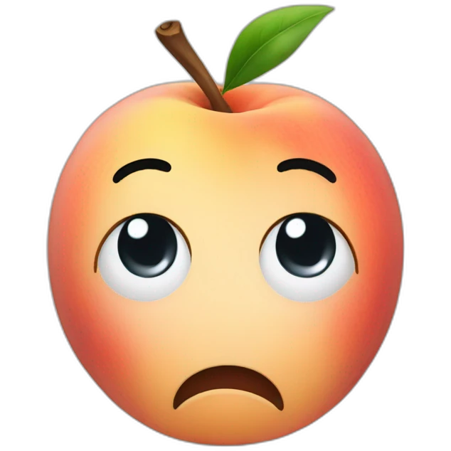 peach,crying emoji