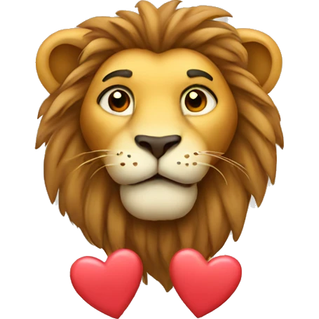 Lion with hearts  emoji