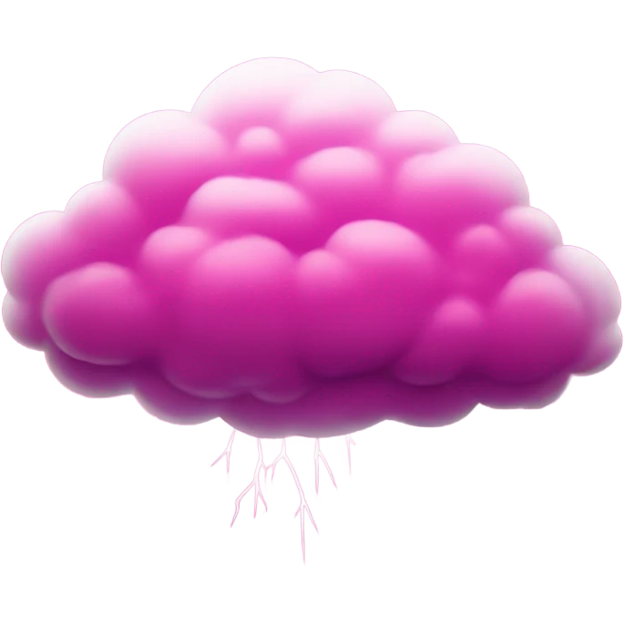 Hot pink thunderstorm cloud  emoji