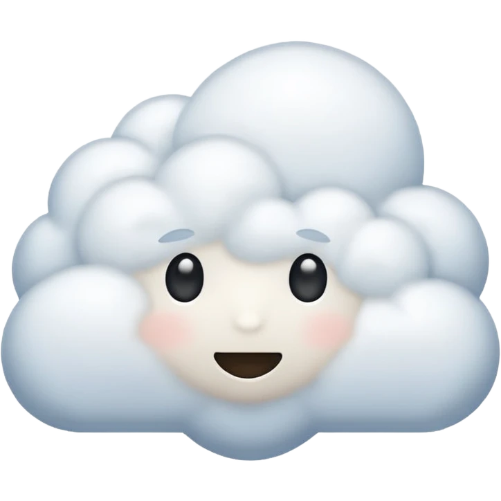 Cloud hugging itself emoji