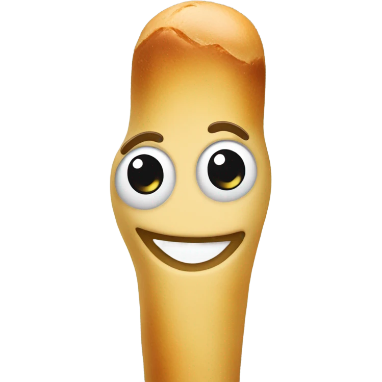 Smiling breadstick emoji