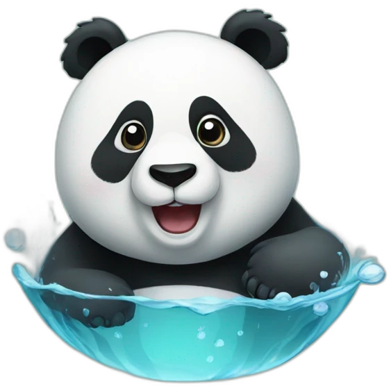 Panda in water emoji