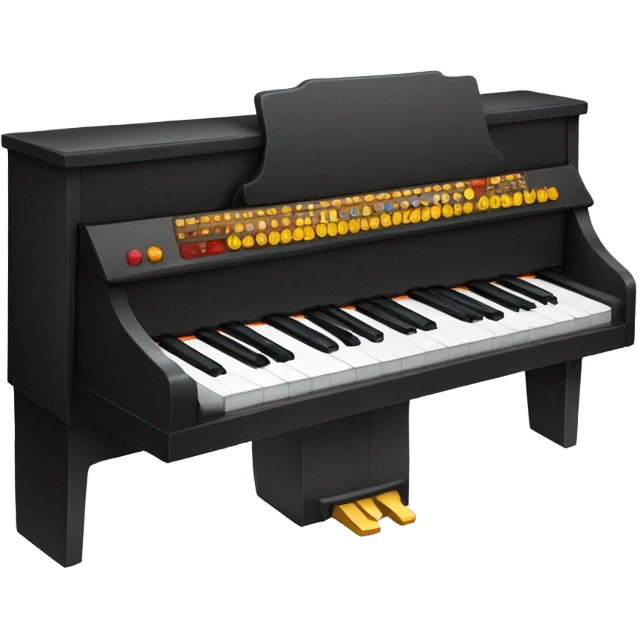 Electric piano with buttons emoji