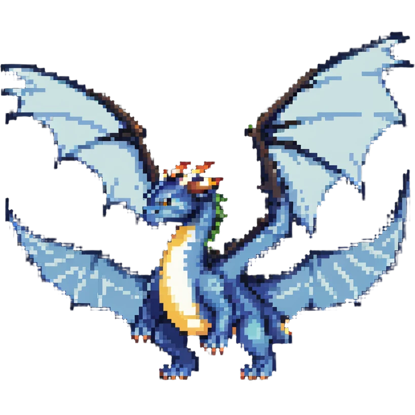 dragon soaring through the sky with wings spread wide emoji