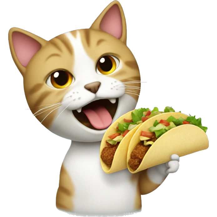 cat eating tacos emoji