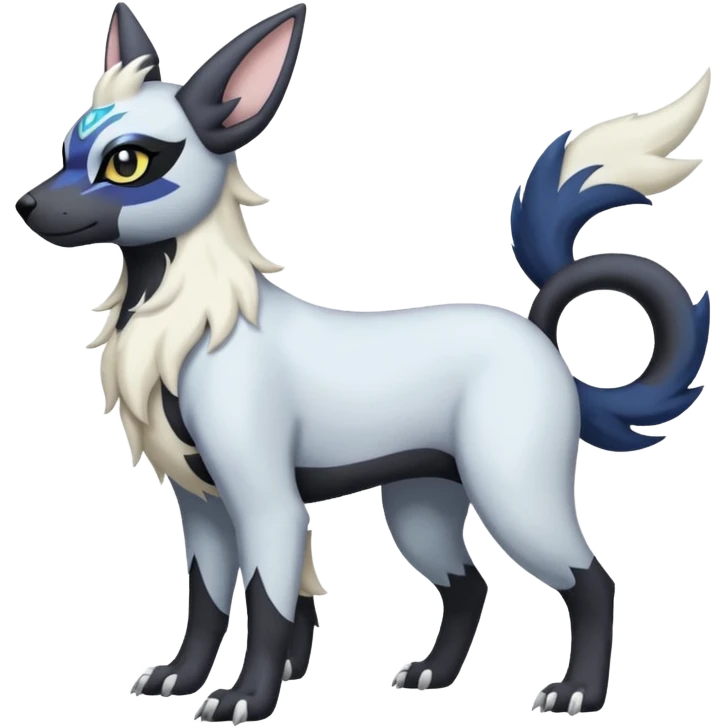 Pastel Absol-Houndour-Umbreon-fusion (full body) emoji