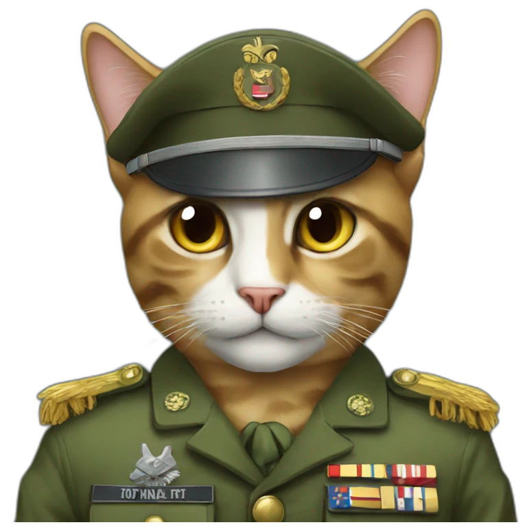 militar cat emoji