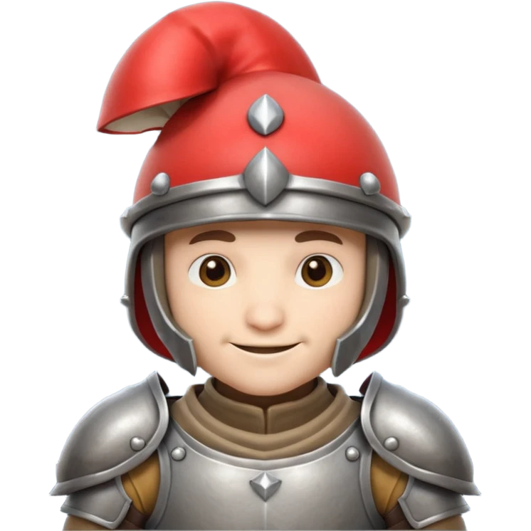 mushroom knight portrait, head and shoulders only, mushroom cap helmet, tiny armor collar, heroic smile, fantasy vibe, 3D cartoon, mobile game icon style, clean background, no text, no watermark
 
 emoji