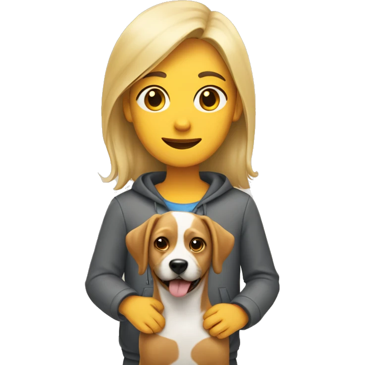 A person whit an dog  emoji