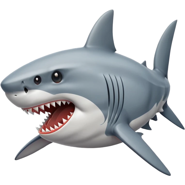 Shark tearing up emoji