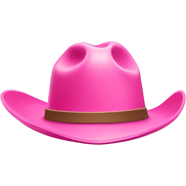 pink cowboy hat winking emoji