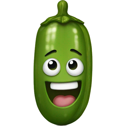 Pickle smiling emoji