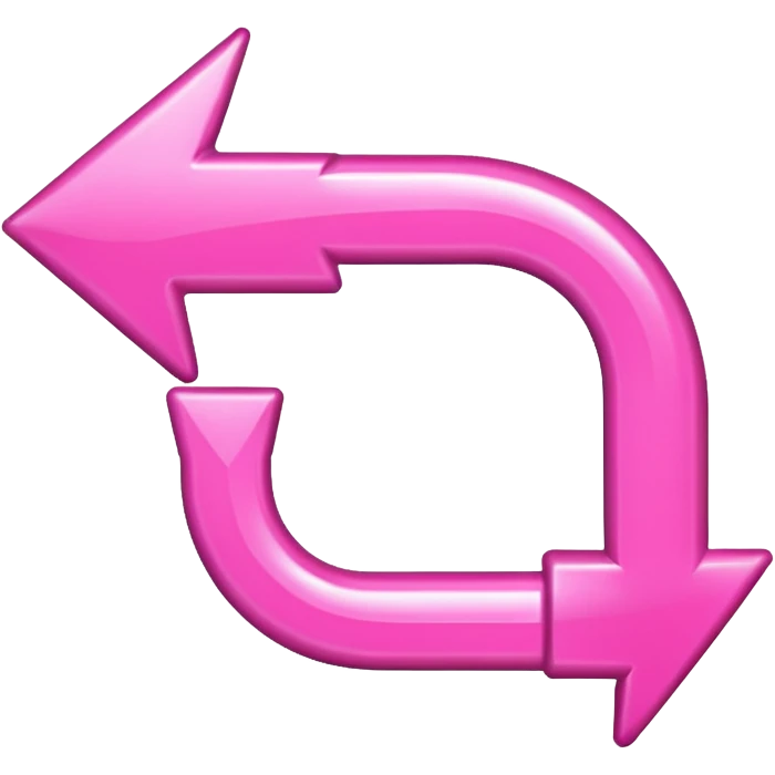 Pink go back u shape arrow  emoji