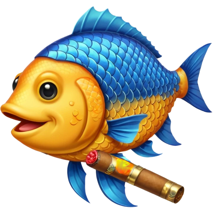 fish with cigar  emoji