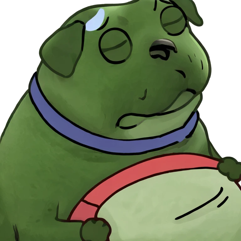 pug falling asleep  emoji