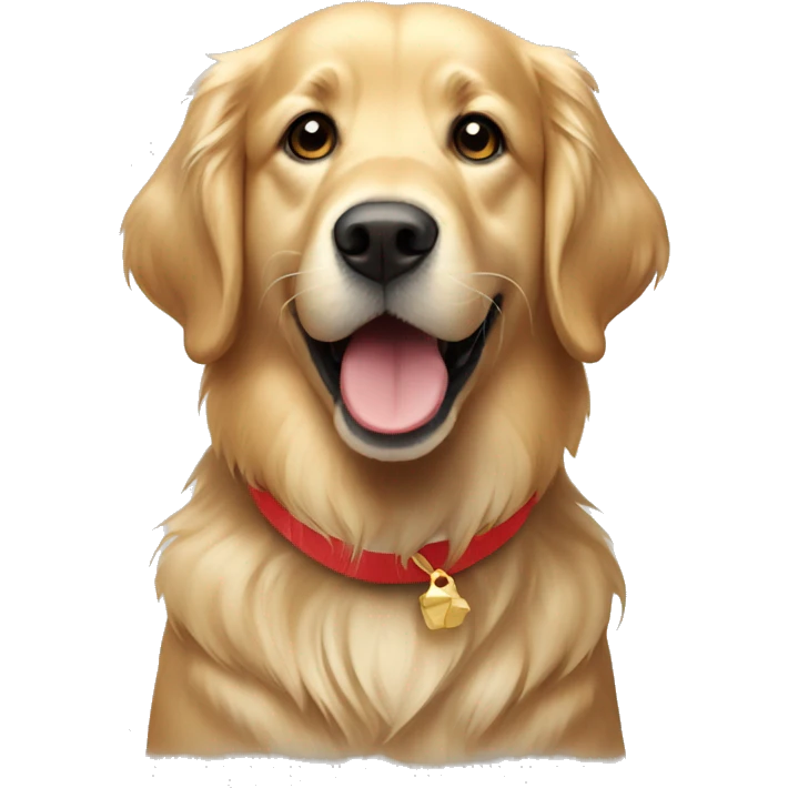 Christmas golden retriever  emoji