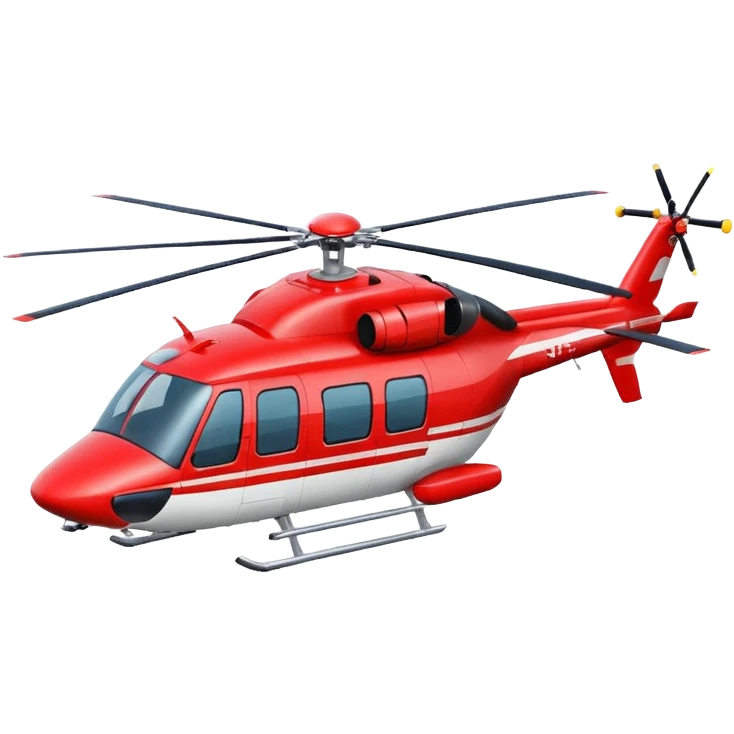 Rescue Helicopter with health icon emoji