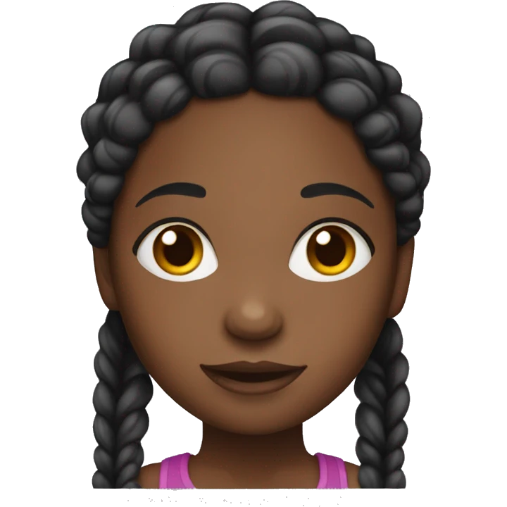 Black girl with braids emoji