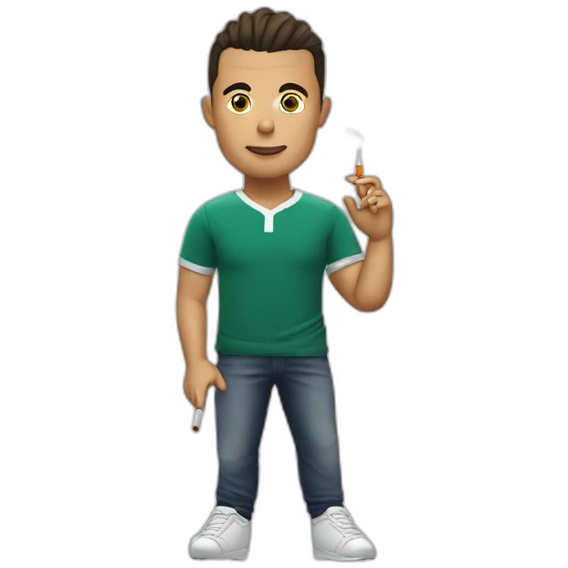 Ronaldo qui fume une cigarette emoji
