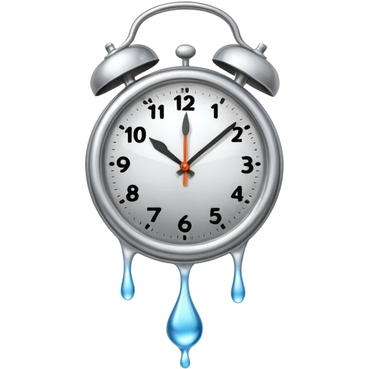 melting wonderland clock emoji