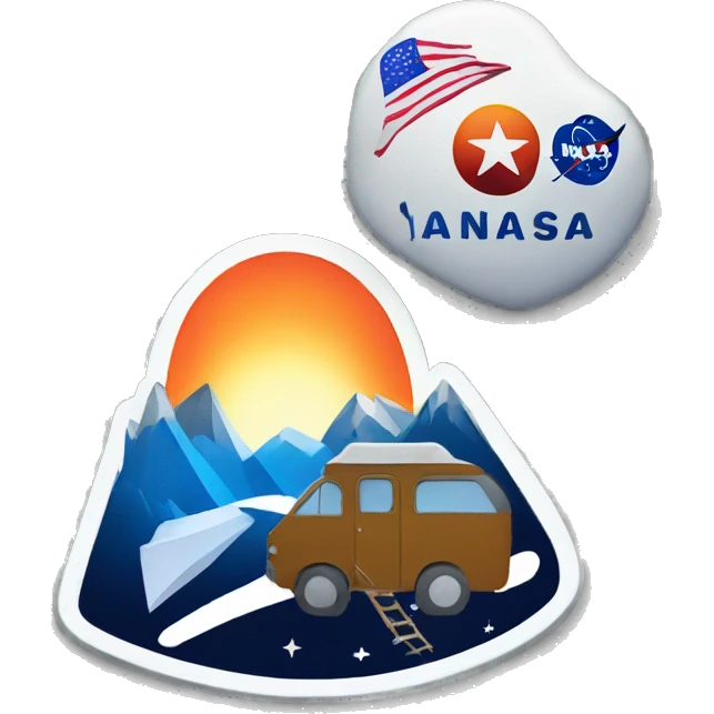 NASA logo for a camping trip emoji
