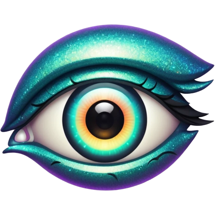 Glitter cyberpunk eye emoji
