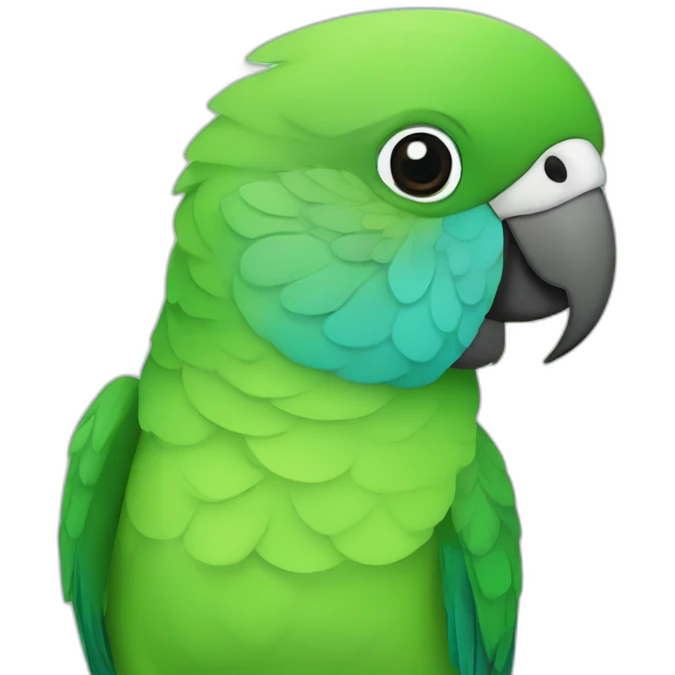 green rose ringneck parakeet emoji