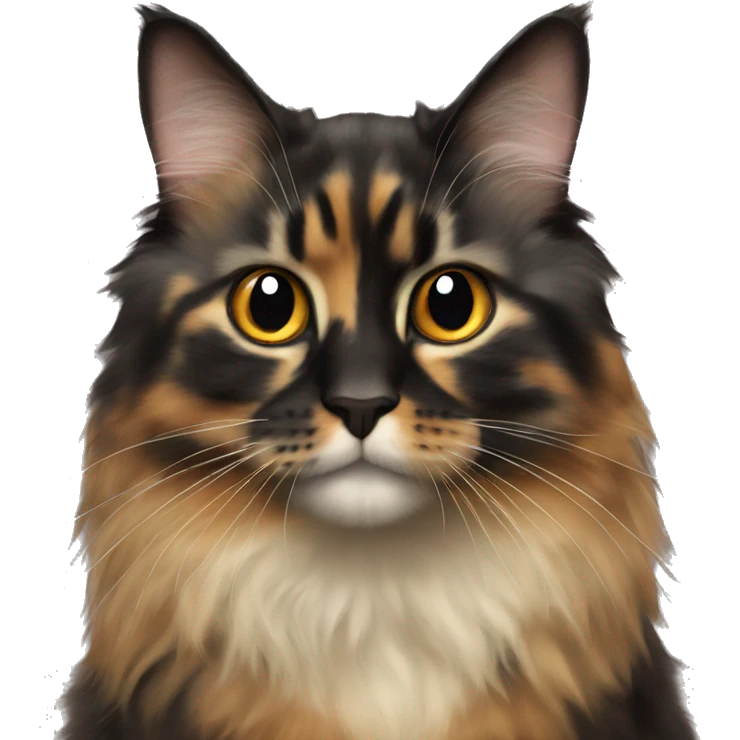 longhair tortoiseshell cat emoji