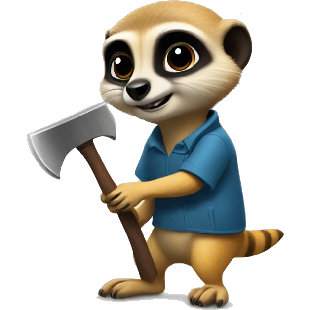 meerkat getting the axe emoji