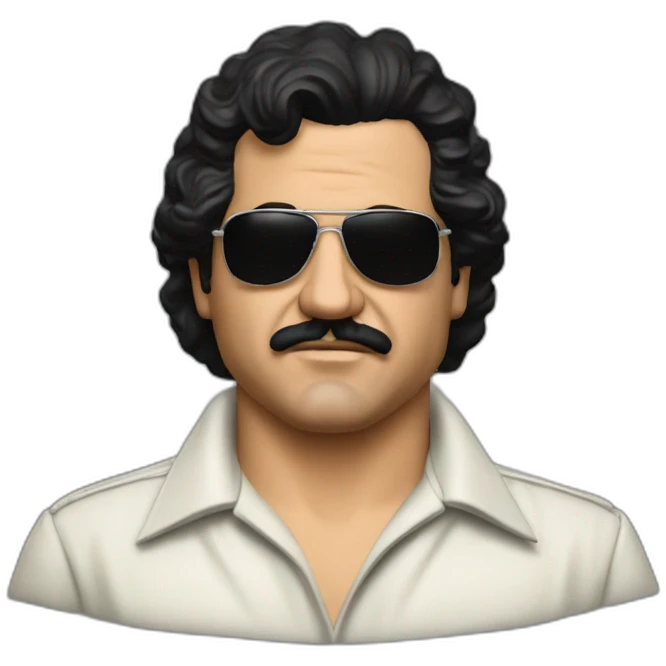 Pablo escobar avec le drapau dz emoji
