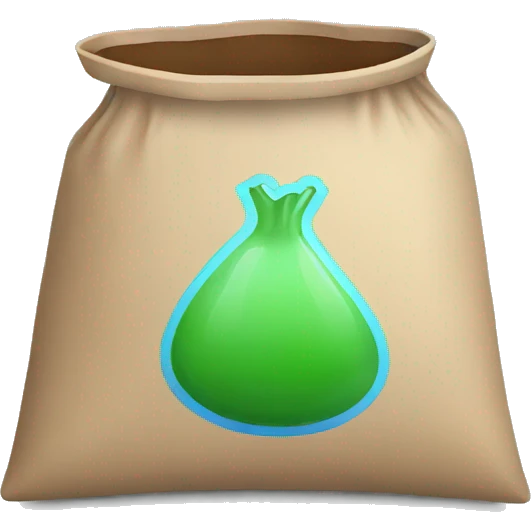 fertilizer bag with fertilizer icon on it emoji