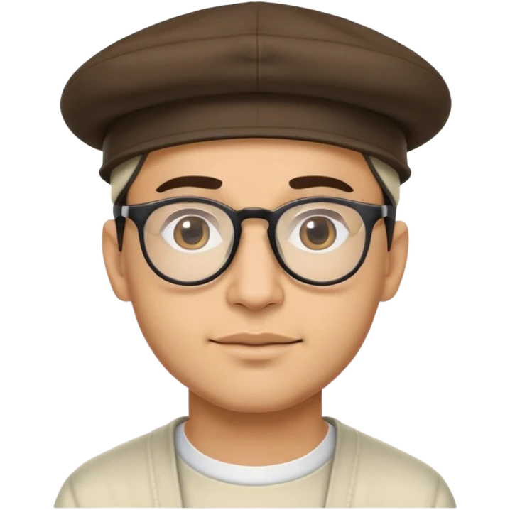 Guy with slim face, glasses, Jesus freak, Hispanic, light skinned, hat cap  emoji