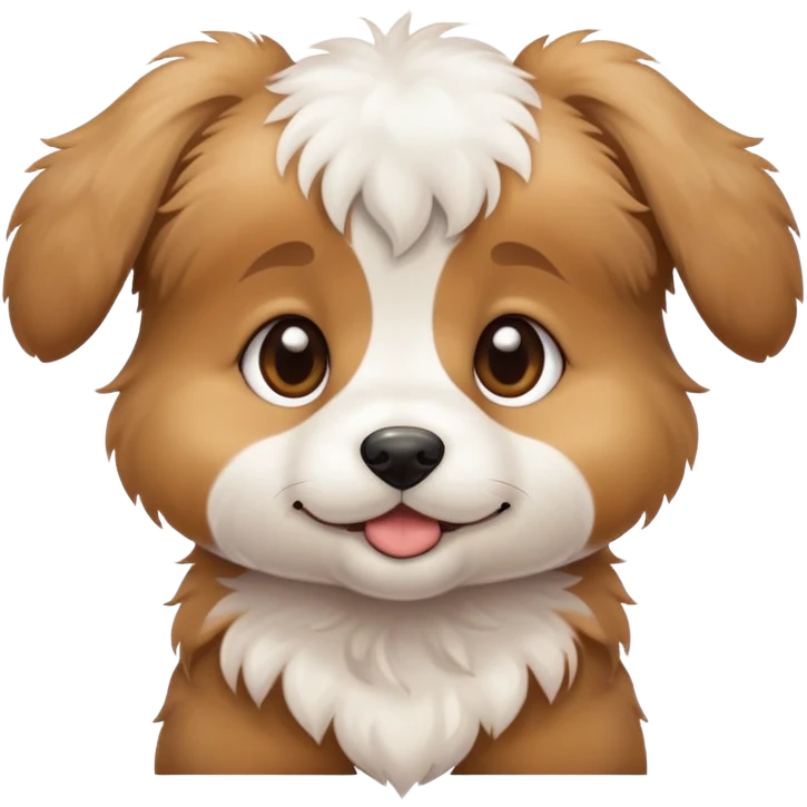 Puppy with a yuppy emoji