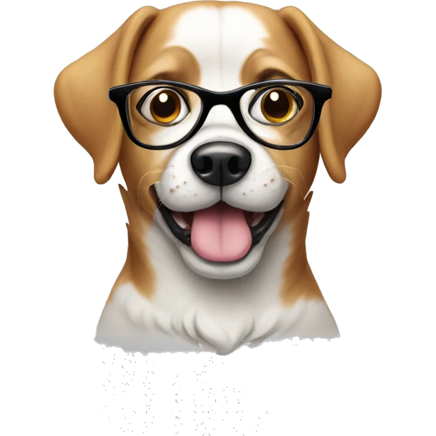 dog wearing glasses emoji