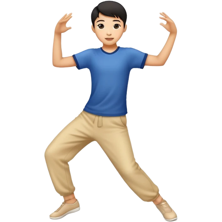 Asian teen dancing emoji