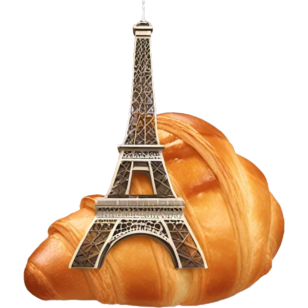 Croissant with the Eiffel Tower emoji