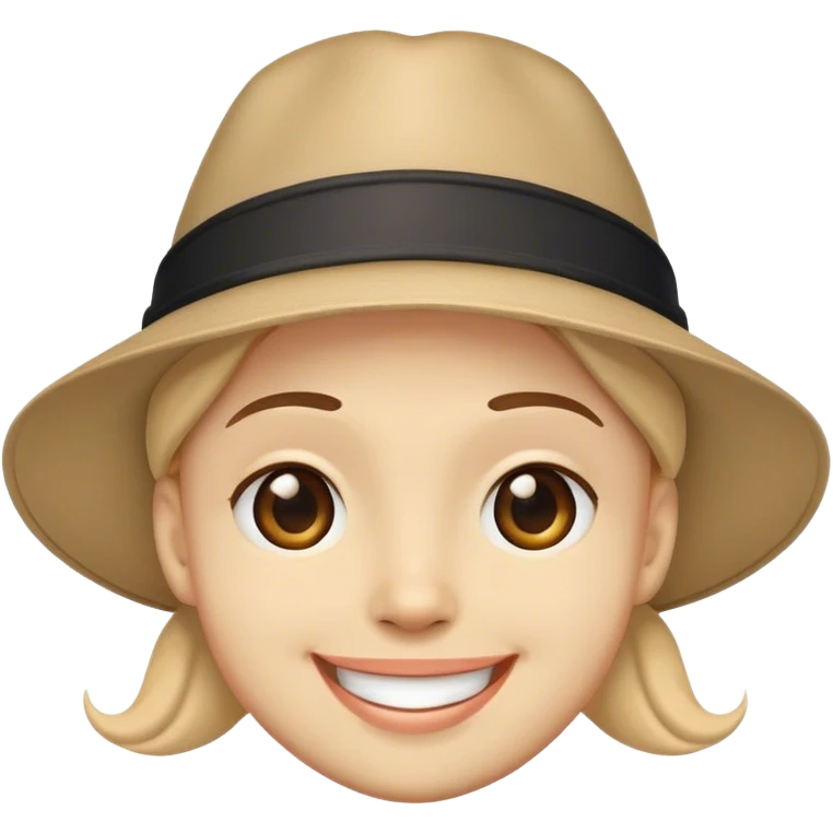 Şapkalı gülen yüz  emoji