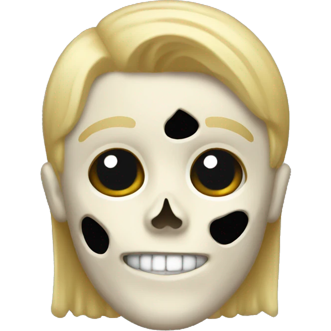 a skeleton with a boy short blond hair emoji