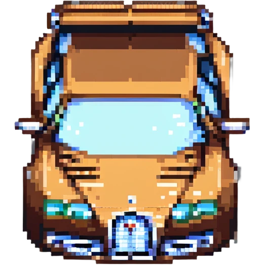 Bugatti sports car pixel art emoji
