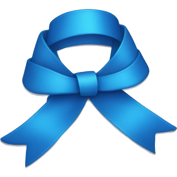 Blue ribbon emoji