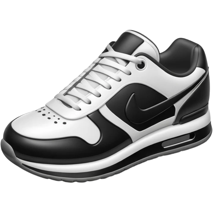 3D Apple-style emoji of a sneaker pressing on the ground, leaving a clear shoe print under it. Rounded, glossy, smooth, soft shadows, white background.

 emoji