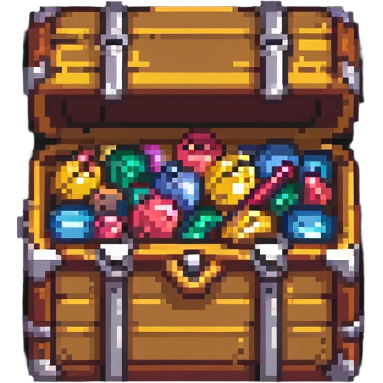 treasure chest overflowing with treasure emoji