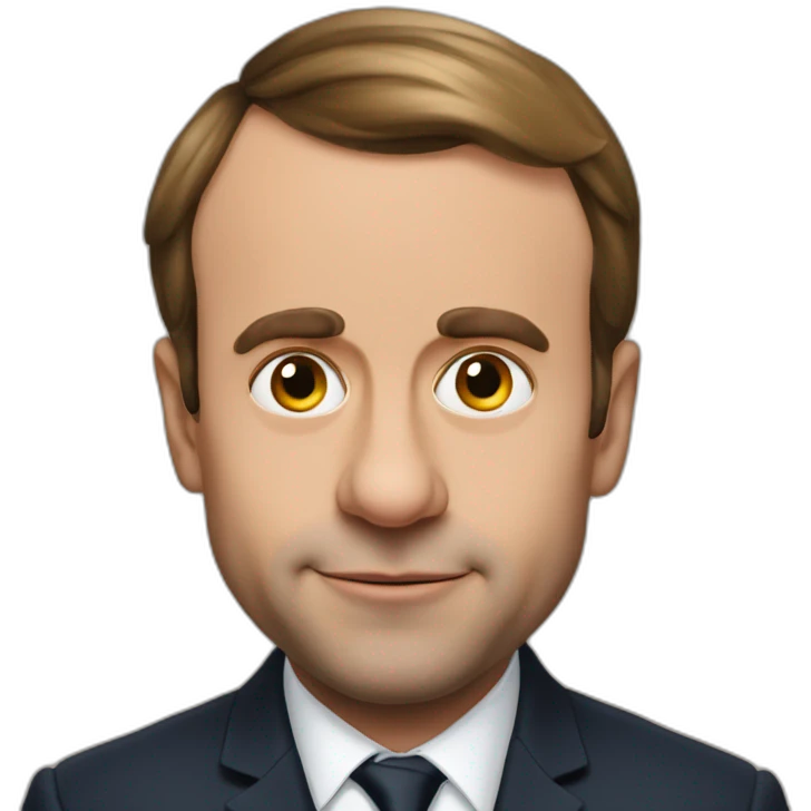 emanuel macron with a pig nose emoji